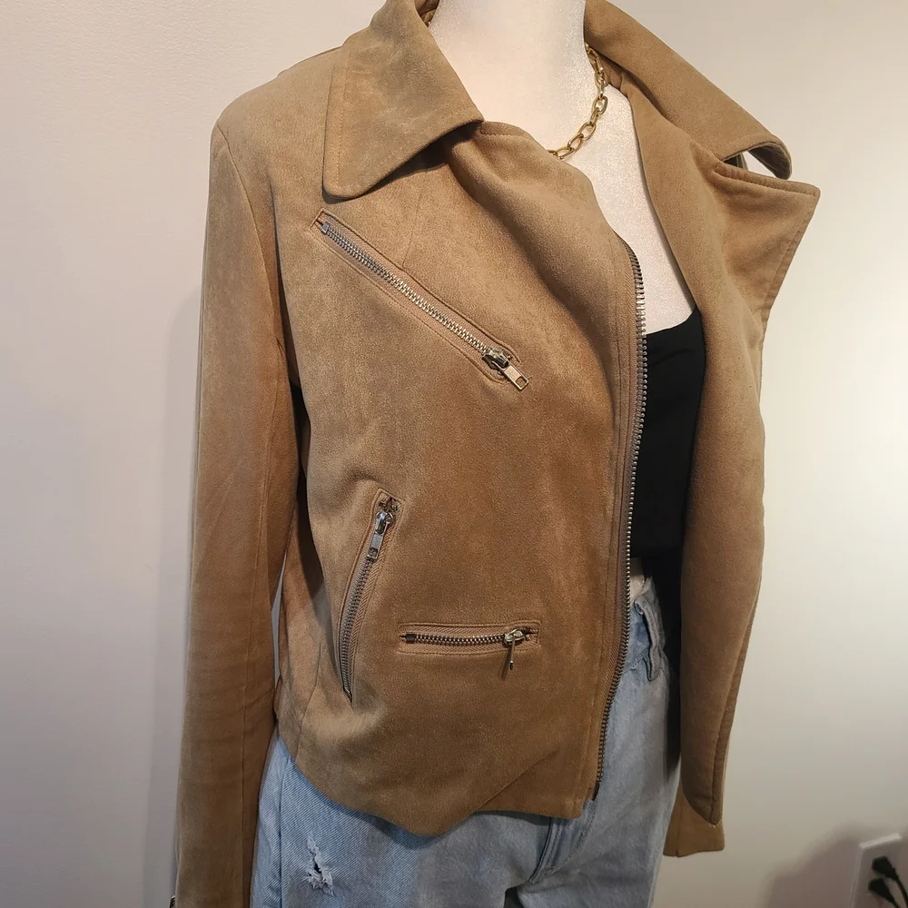 VICI Camel Super Soft Suede Jacket - Picture 2 of 7